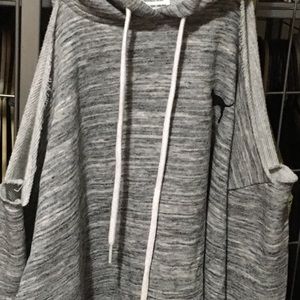 Pink Cold Shoulder Sweater.